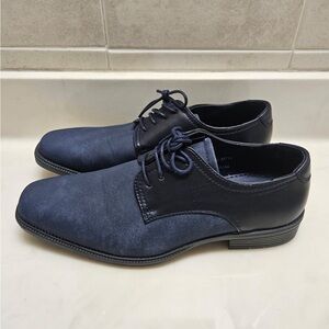 Dream Seek Classic Dress Shoes Men’s 7.5 Navy Lace-Up Black Lace Area